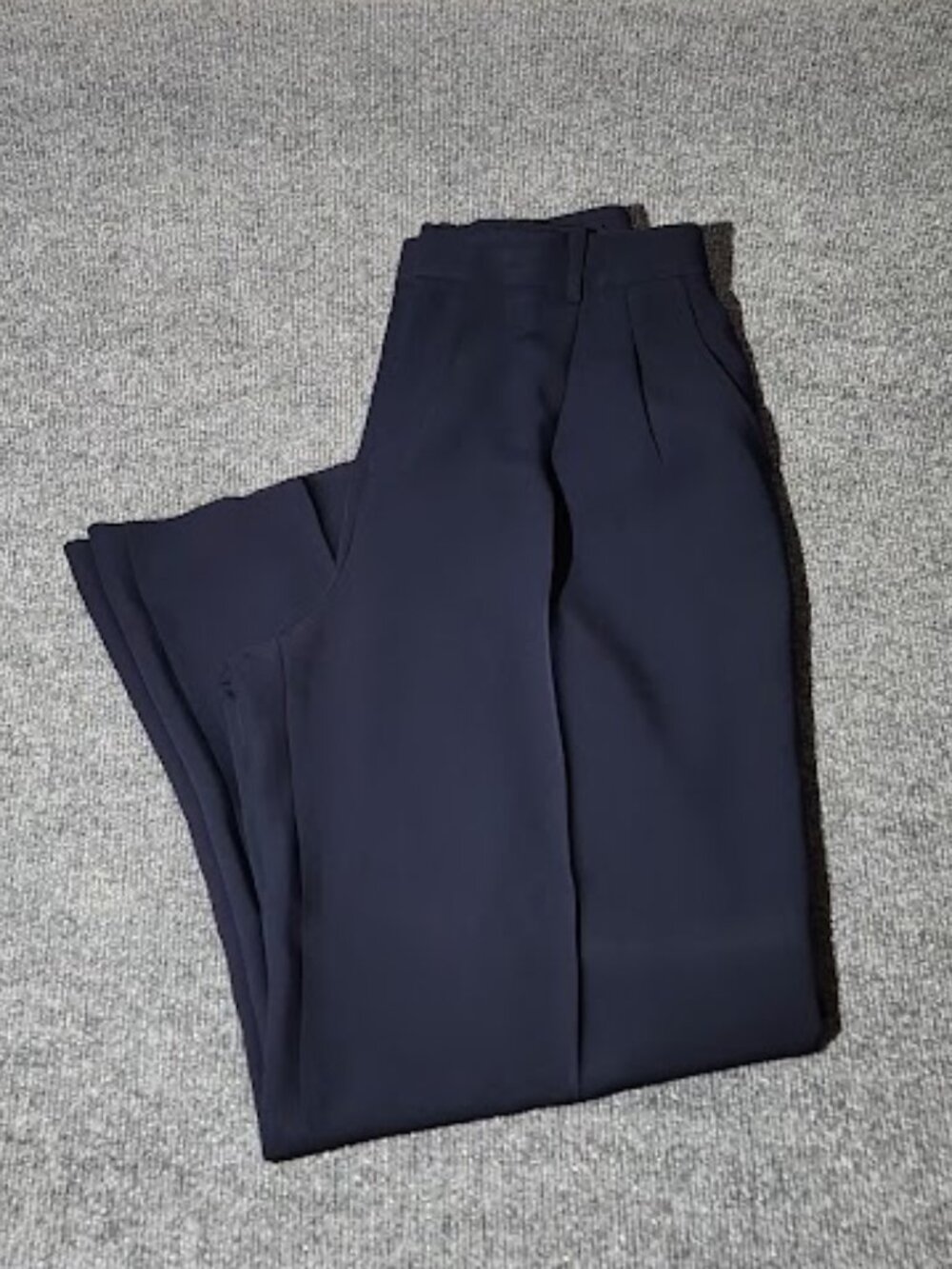 Linda Allard x Ellen Tracy Women's Wide-leg Trouser Dress Pants Navy